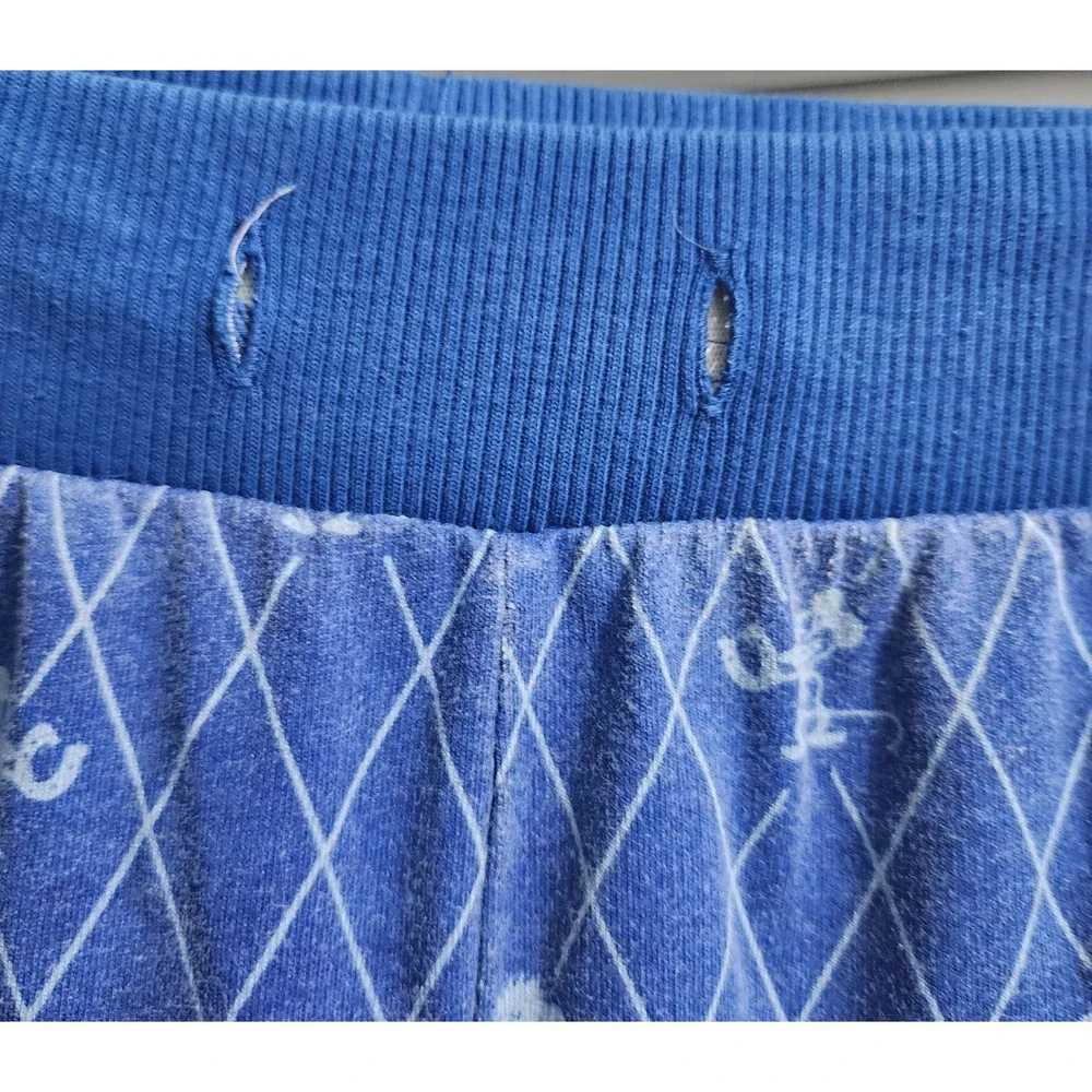 Disney Store Kids Blue Mickey Mouse All Over Print Pajama‎ Sleep Pants Size S